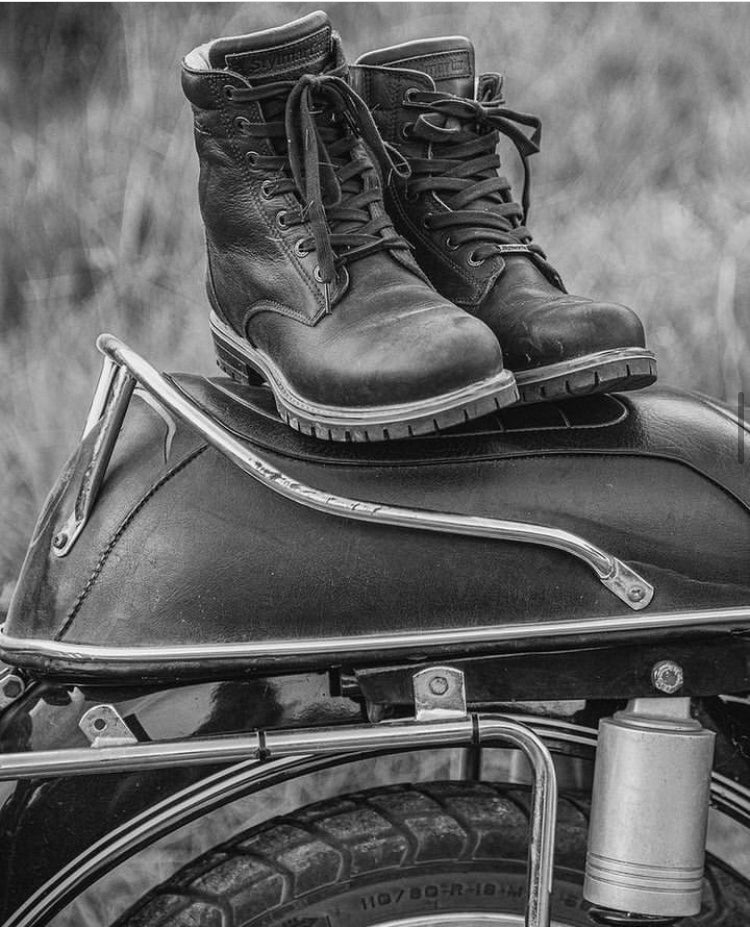 Bottes moto vintage Stylmartin Ace, chaussures biker, cafe racer